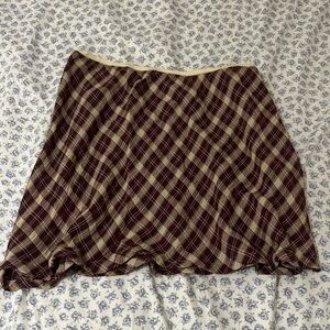 vintage argyle mini skirt xs
